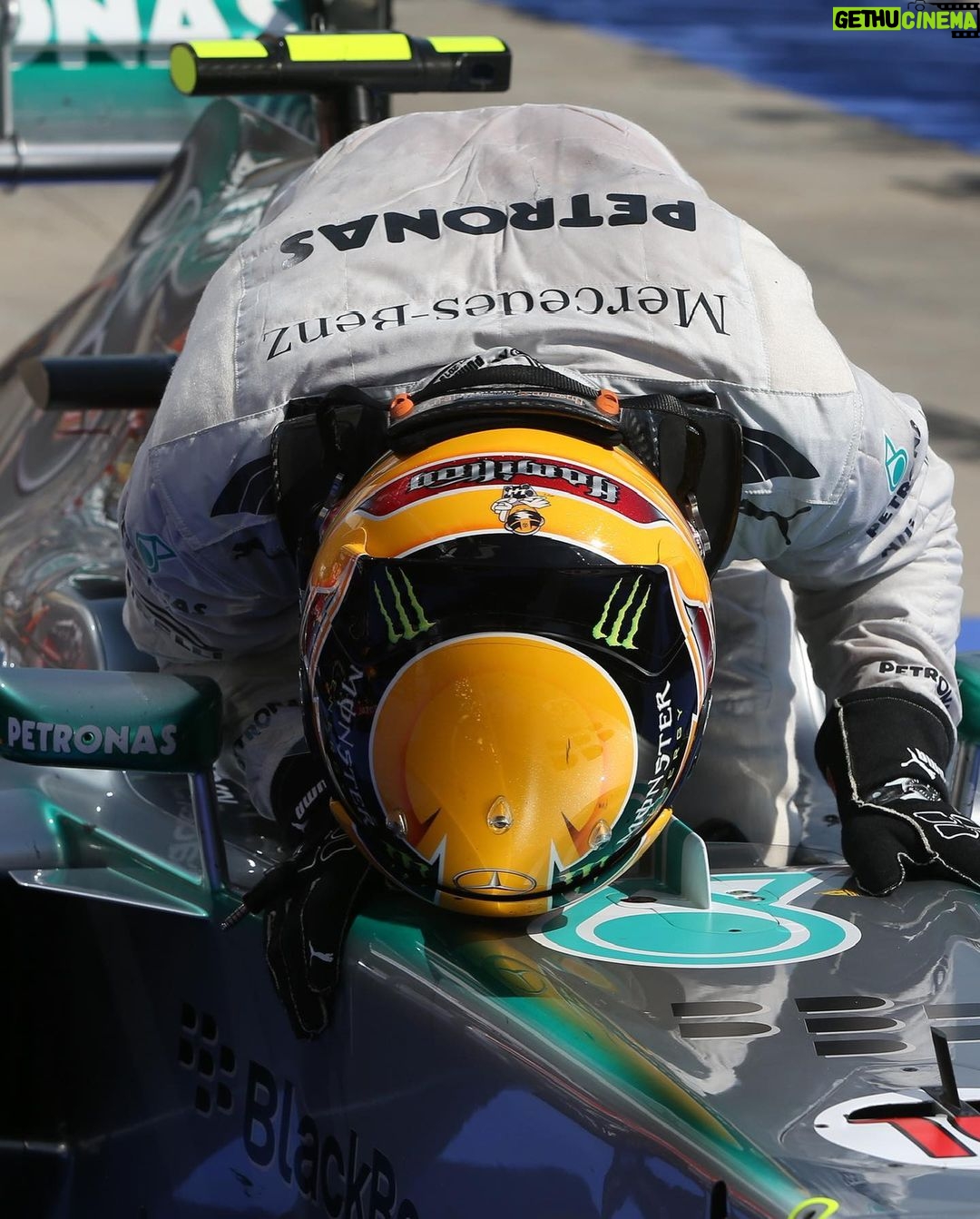 Lewis Hamilton Instagram - Hungary 2013. First time I won with @mercedesamgf1. Always a fun time on this track. Felt good then, feels good now ðŸ‡ðŸ‡º