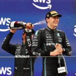 Lewis Hamilton Instagram - Silver in Spain 💥💥 Big up to everyone in the garage and back at the factory for all the hard work that went into today. Major congratulations to @georgerussell63 as well. An overall great day for the team and a positive sign that we’re moving in the right direction !!