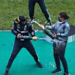 Lewis Hamilton Instagram - @stephanietravers was on my team at Mercedes, where she became the first Black woman to ever stand on an F1 podium. During her time at the team we talked often about where she was and where she wanted to be. She’s now the deputy team principal of my @teamx44 and has been integral in leading them to multiple victories and last years championship. Steph, it’s an honour to work with you and witness firsthand the journey you’re on. Happy #InternationalWomensDay to everyone, thank you Stephanie.