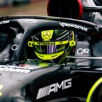 Lewis Hamilton Instagram - 2023 HELMET — Going with both yellow and purple this year. Love how they look together and how sick it looks against the black car. Keeping the rainbow accents too, always 🏳️‍🌈