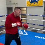 Liam Williams Instagram - Good hard session to start the week - Good solid 8 rounds bag work followed by having a good play on the pads with #tyrerel @pads_with_rel - #machine Cardiff