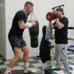 Liam Williams Instagram - Big fuck up Friday session done this morning.. haven’t felt right since but I heard that @pads_with_rel ain’t feeling great after the body shot he took either 🤣 - Absolutely love my new @mizunouk boots too.. sexiest boot on the market 😍 thanks for looking after me and getting a quick turn around 🤝🏻 the best! - #machine #teamwilliams 🥊 Cardiff