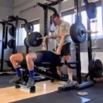 Liam Williams Instagram - S&C this morning with the big fella @tomjames_11 @tj11fitness always putting me through quality sessions 🤝🏻💪🏼 #machine TJ11 Fitness