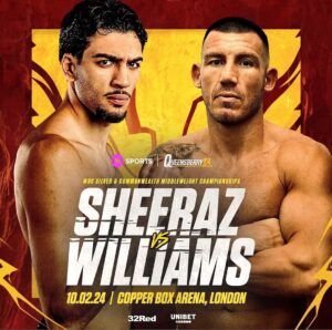 Liam Williams Instagram - Just short of 6 weeks to go!! 💥

Tickets available guys so get in contact and I will meet you, or get them sent out to you within plenty of time.

Thank you for your continued support.. 
big love 💙