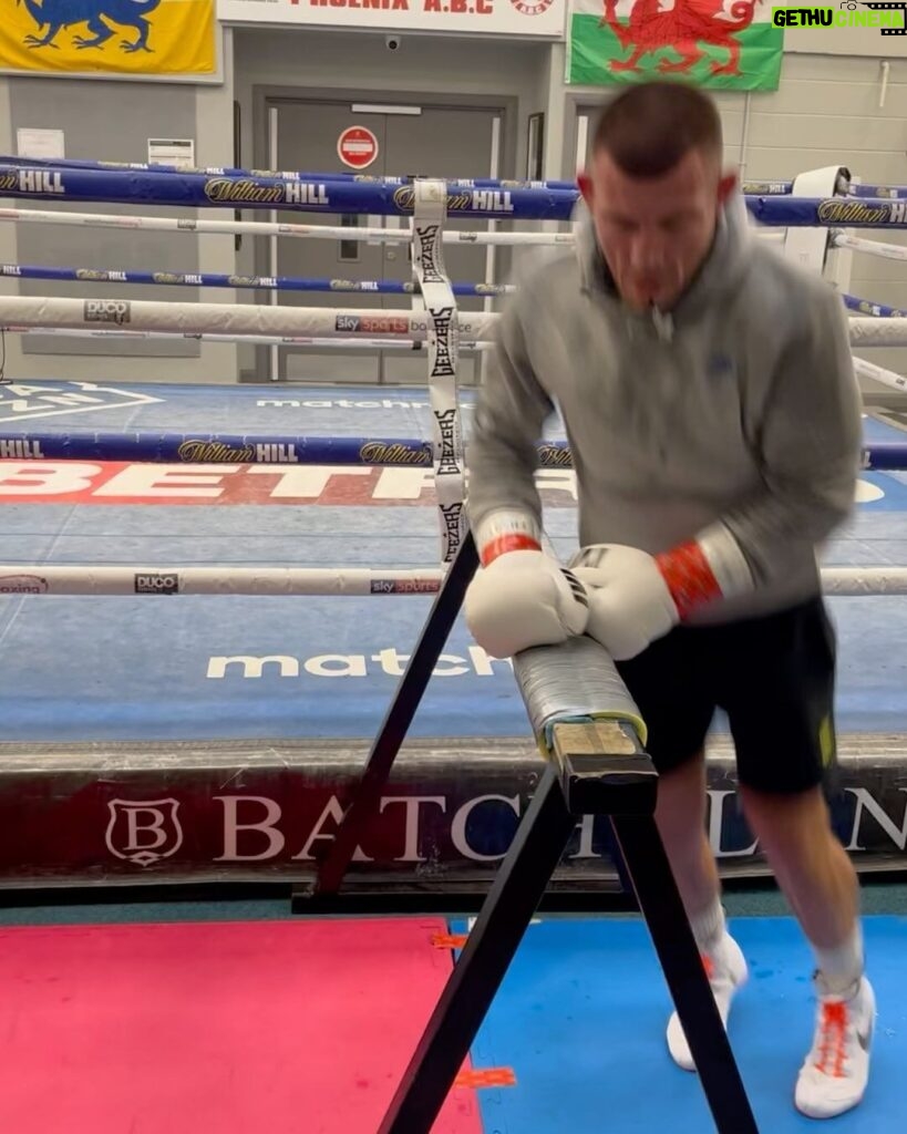 Liam Williams Instagram - Brutal Conditioning session this morning 😰 - #machine Llanrumney Phoenix Boxing Club