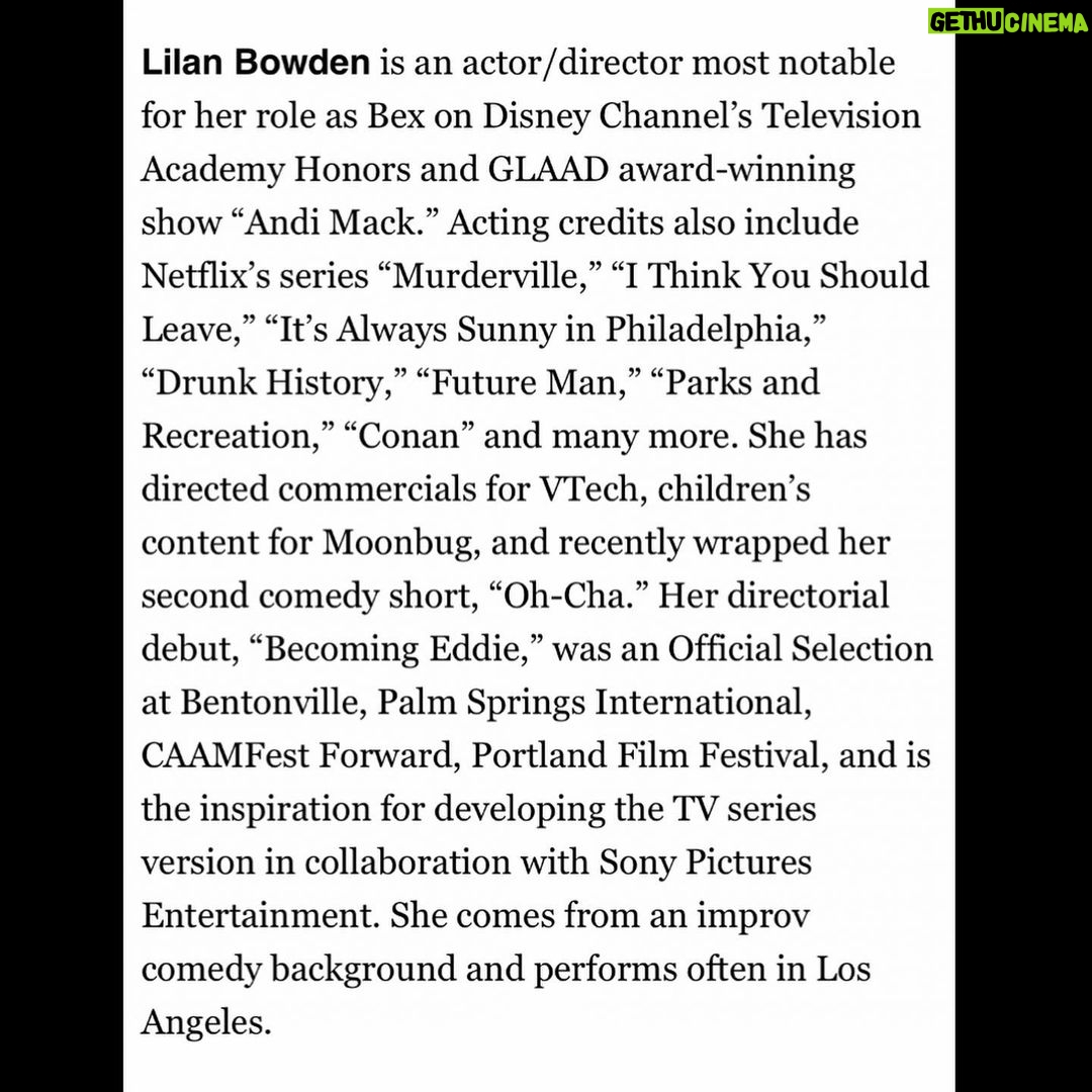 Lilan Bowden Instagram - BIG DIRECTOR NEWS ๐๐๐ It is my absolute HONOR to be a part of Disneyโs DGE Directing Program, along with my colleagues of INCREDIBLE caliber, and bring my talents and love of storytelling to the screen as a Television Director. So grateful to be a part of this program with mind blowing mentors, intensive training, and truly impressive peers. Get to know these people; weโll be shaking up Hollywood ๐ #director #tvdirector #representationmatters