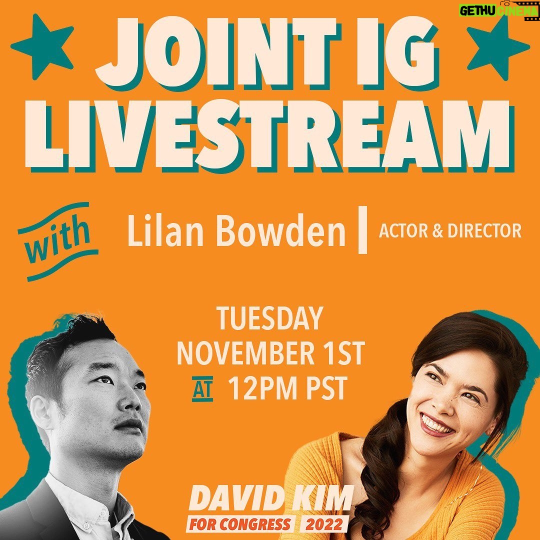 Lilan Bowden Instagram - Tuesday 12pm PST I’m going to be LIVE-STREAMING with the most fire candidate running for Congress, David Kim!! @davidkimforca Also I’ll pop on half an hour earlier to talk about whatever - Andi Mack, Murderville, Parks and Recreation, my dog Penny, so come say hi even if you’re not in LA 😎 But honestly local elections got me pumped- Usually elections are about just choosing the least evil candidate but not this time baby!! David Kim is running for Congress in LA. His platform is about: environmental protection, immigrant rights, making sure workers can make a living wage and afford rent, investing in youth and education, effective and compassionate solutions to end homelessness, and once again, look for these ppl on your ballot: NOT taking corporate lobbyist money and caving in to special interests!! This is a must. Don’t you want to meet someone like that?! Well now you can this Tue at 12pm PST!! Pics 1. Info for this week’s livestream 2. My dog Penny 3. Map of District 34 - check to see if you live here! EDIT: map is outdated just google District CA 34 thanks 🙏