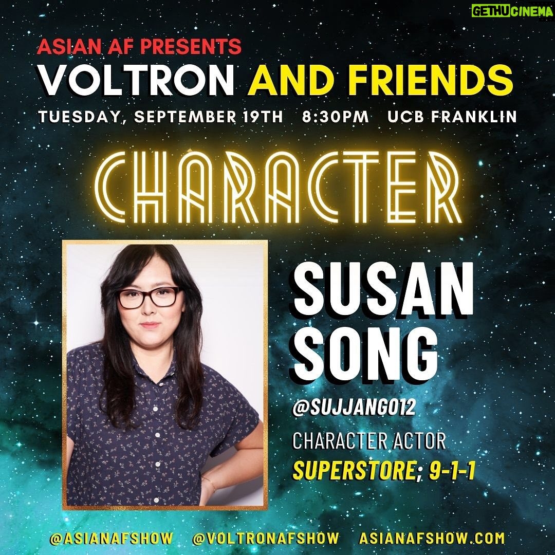 Lilan Bowden Instagram - LA! ⚡️ HERE WE GO!! WE’RE ONLY 4 DAYS AWAY FROM VOLTRON AND FRIENDS ON TUES. 9/19 @ 8:30PM @ucbtla! ⚡️ MAKE SURE TO GRAB YOUR TICKETS AT ASIANAFSHOW.COM! With Special Guest Monologist: ✨ BERNARD CHANG! @thebernardchang • Comic Book Artist for #MarvelComics #DCComics #ValiantComics; NY Times Best-selling Illustrator 🌎 Character Performance by SUSAN SONG! @sujjang012 • From #Superstore #911 #JFL ☀️ Improv by Asian AF resident Improv Team VOLTRON! @voltronafshow featuring: • LILAN BOWDEN! @yourfriendlilan • SARAH CLASPELL! @claspy • KIM COOPER! @kimcoopie • DHRUV UDAY SINGH! @dhruvudaysingh • KATHY YAMAMOTO! @kathyamafarted 🪐 Improv by a mash-up Improv Team AND FRIENDS! featuring:
• LIZZ ADAMS! @lizzparty
• TIM CHANG!
• SAHIL DESAI! @sahil
• CASSI JERKINS! @cassijerkins
• RACHEL MARSH! @rachel_marsh
• JANZY PARAISO! @janzyparaiso
• CURTIS RETHERFORD! @actuallycurtis
• TAO YANG! @tyang209 🚀 Hosted by Lilan Bowden & Sarah Claspel!
💫 Produced by Lilan Bowden, Sarah Claspell, Tony Garbanzos! Grab your tickets now at 🎟️ asianafshow.com 🎟️ Upright Citizens Brigade Theatre