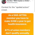 Lilan Bowden Instagram - #SAGAFTRA ON STRIKE 🪧 Thought I was having a baby sooner but he refuses to come out until the AMPTP comes to the table with a fair deal. SAG-AFTRA joins the WGA on the picket line as greedy studios refuse to negotiate FAIR PAY for the entertainers who make them their money. As a working actor, I have seen and felt personally how increasingly difficult it becomes year after year to make a living at what we do. A big part of this is how few streaming residuals are shared with the artists. The projects I have been most recognized for are not necessarily the ones that I have made the most money on. There is an ever present myth that if you can be recognized on TV, you must be rich. With the way payment models are now, that can’t be farther from the truth. Some actors are able to find financial success, and some, even if they are on hit shows, still barely struggle to get by. Without negotiating a new deal, a fair deal, it will become virtually impossible to make a living as an actor. Another thing we’re fighting for is protection against AI. Right now the AMPTP wants to pay background actors for ONE DAY of work and then use their image as much as they like in perpetuity (FOREVER). This is absolutely rotten!! I stand in solidarity with my union and the WGA for FAIR PAY and FAIR PROTECTIONS so acting can continue to be a viable career!! #sagaftrastrong #1u