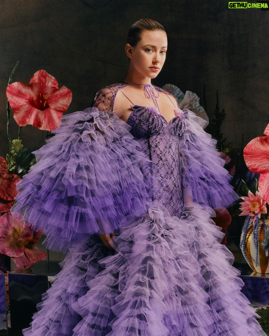 Lili Reinhart Instagram - Always so flattered to be included in your magic. Thank you @rodarte @kateandlauramulleavy 💐