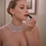 Lili Reinhart Instagram - Such a beautiful show last night. Hard to believe I have the honor of being a part of this family ❤️ @armanibeauty #armanibeauty #venezia80 #lippower