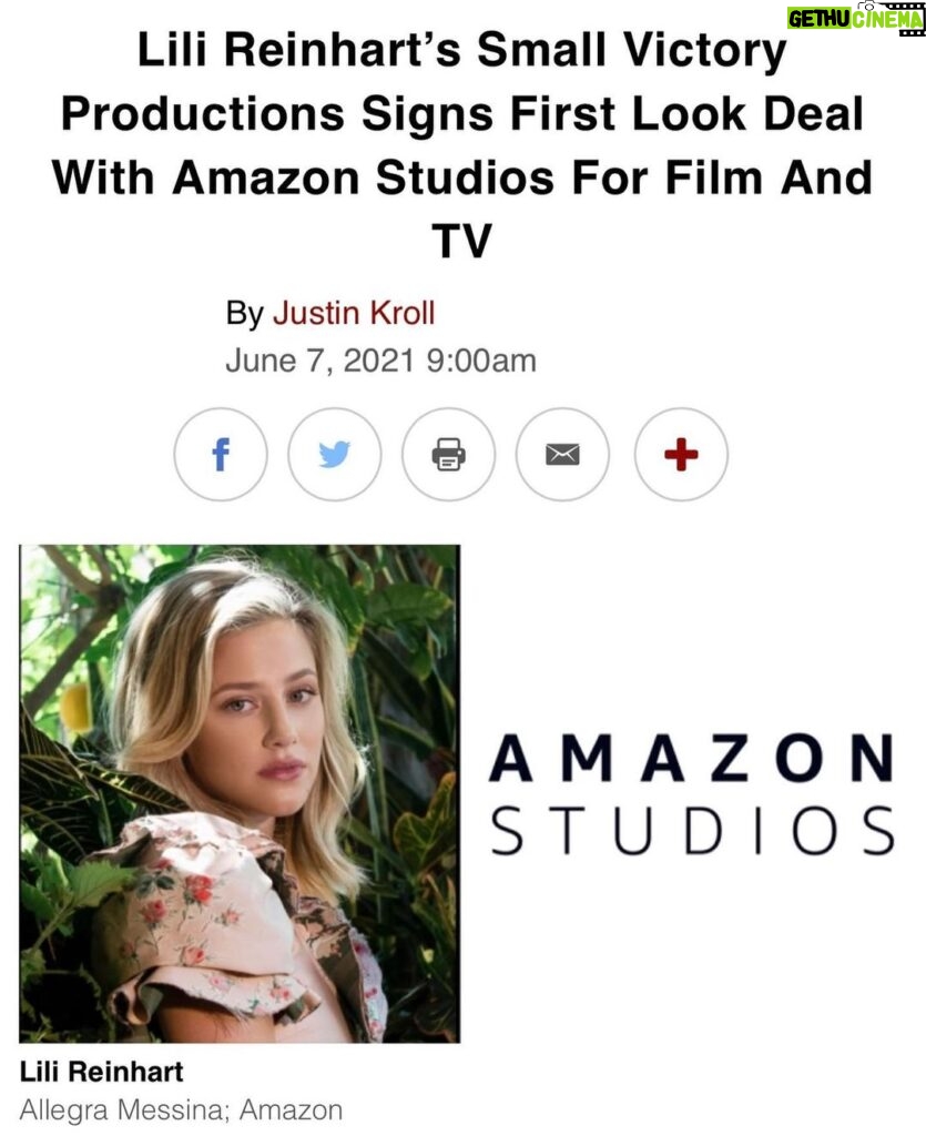 Lili Reinhart Instagram - It’s hard to come up with a caption for this announcement. But I am so happy. Hard work pays off, dreams come true, and God is certainly looking out for me 🙏🏻