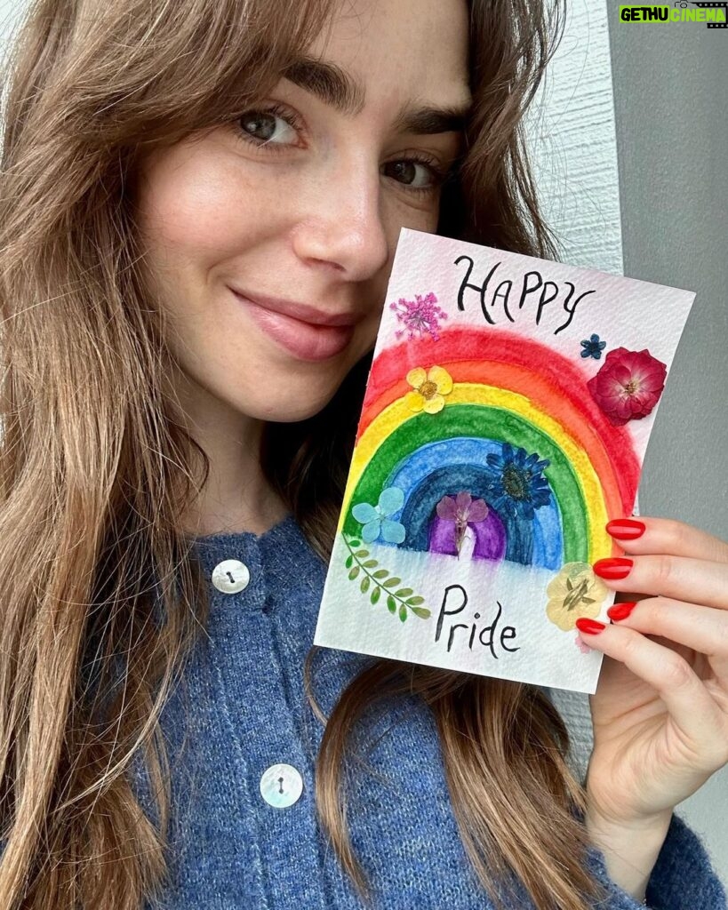 Lily Collins Instagram - Can’t rain on this parade. Happy Pride from Helsinki!… Helsinki, Finland