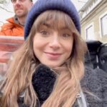 Lily Collins Instagram - Upping our Copenhagen transport game…