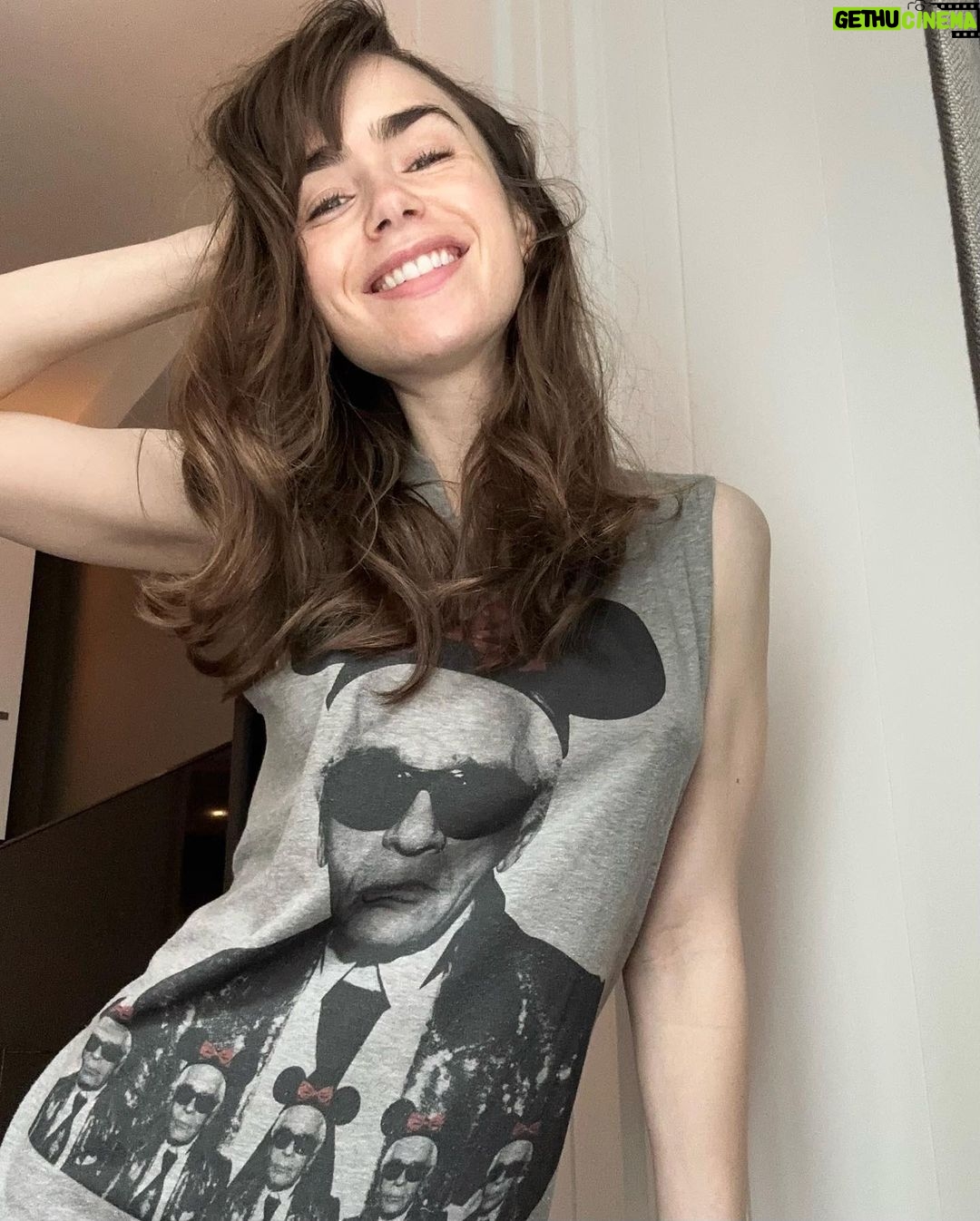 Lily Collins Instagram - Everything Karl today…