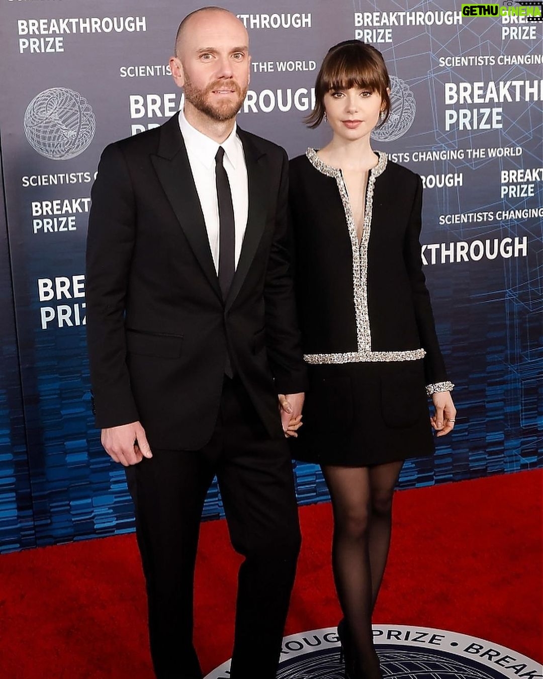 Lily Collins Instagram - Last night for the @Breakthrough Prize Foundation Awards. So honored to be part of celebrating and supporting some of the most incredible minds who have changed the world through science. True heroes. Our minds were blown and our hearts deepened. Thank you for all you do for our present and our future…