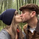 Lily Collins Instagram - Umbrellas up and spirits high in the bamboo forest…