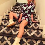 Lily Cowles Instagram - got back to where I once belonged 💙💜🤍 #stellamccartneyxthebeatles 📸: my girl Mila, aged 4 years Penny Lane