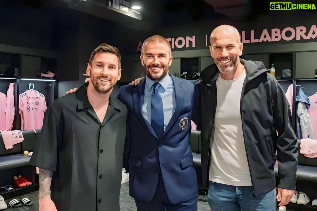 Lionel Messi Instagram - @davidbeckham 🤝 @zidane DRV PNK Stadium