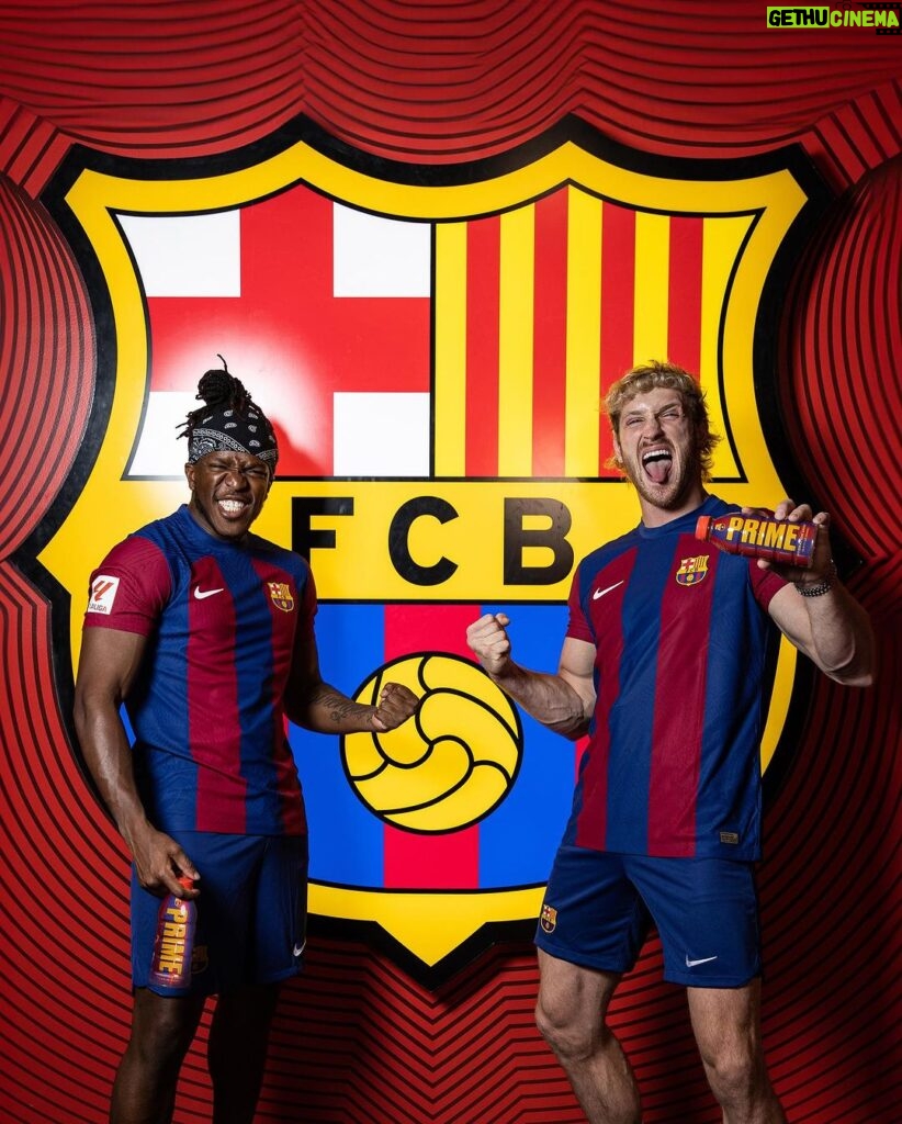Logan Paul Instagram - Out with the old, in with the new. Goodbye Gatorade, Prime is now the new hydration sponsor of FC Barcelona 🙌🏿