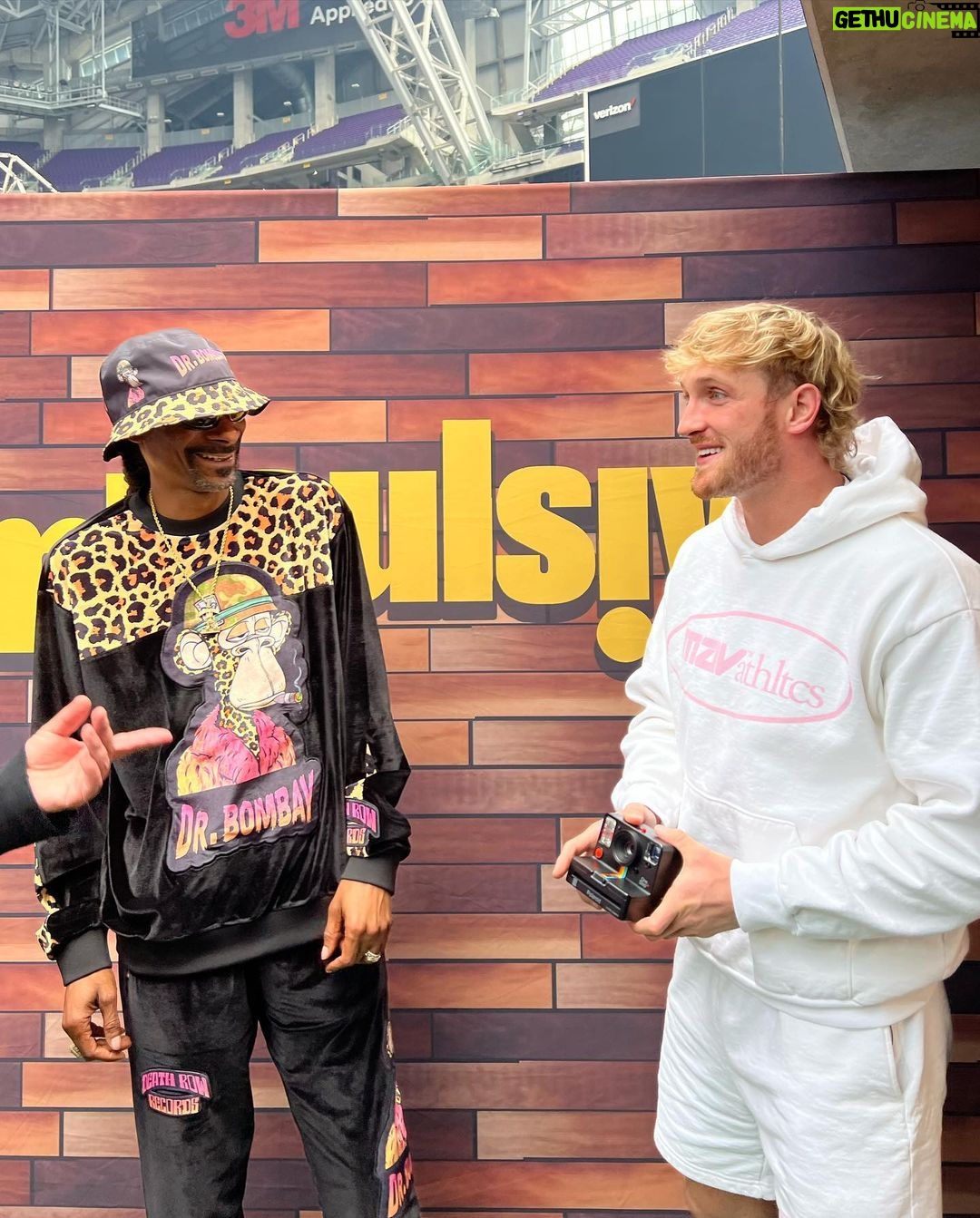 Logan Paul Instagram - transformative week… - legendary podcast with @SnoopDogg is live on @IMPAULSIVEshow YouTube. - @EvaLongoria recognized me & we realized we have the same agent, life is weird. - @99originals daily auctions are ripping through the worst market ever, Originals DAO growing rapidly - @GaryVee crushed VeeCon, true inspiration. Gifted him Original #5 as a Thank You 🙏🏼 - @LiamPayne is a real star, love the lad - Spoke at the @WSJ “Future Of Everything” festival. I like panels where I get to speak on the nuances of social media/fame/business, etc. I’m going to do more - Announced my presidential campaign in 2032
