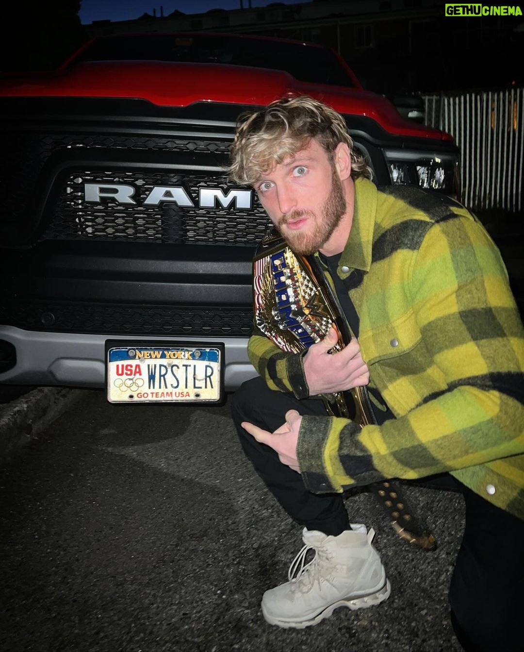 Logan Paul Instagram - thankful I’m the US champ ❤️