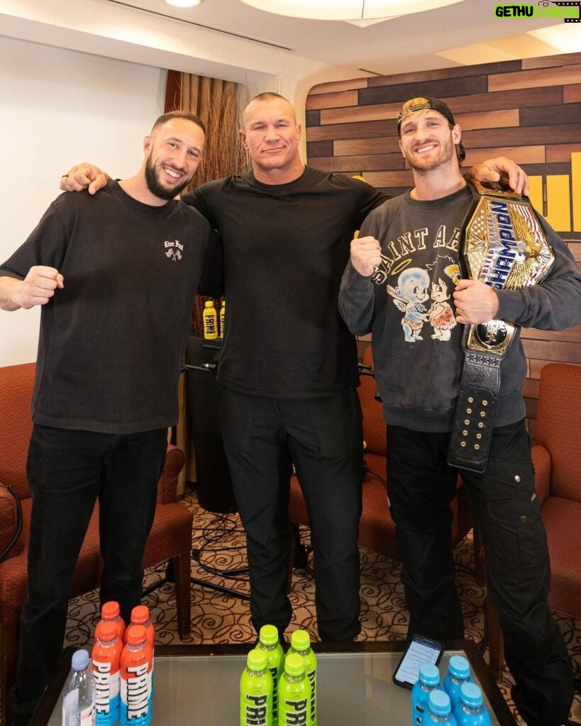 Logan Paul Instagram - 14x WWE Champion @randyorton joins the boys to discuss how he created the RKO, rivalry vs John Cena, getting blackballed from WWE by Vince McMahon, if he’s the GOAT, hilarious Brock Lesner & Triple H stories, being an a**hole, hatred for Dominik Mysterio, RKO’ing fans in public & more… #randyorton #loganpaul #wwe #podcast #rko SmackDown