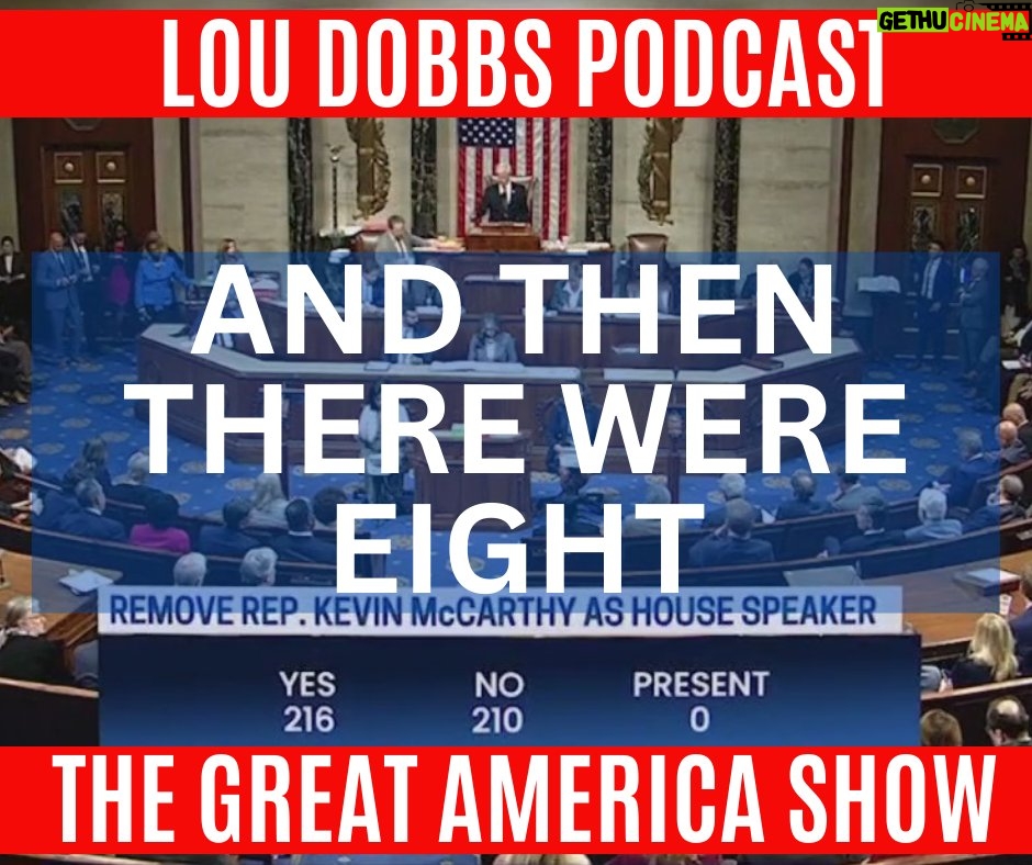 Lou Dobbs - 1K Likes - Congressman Matt Rosendale says he takes no pleasure in making history by removing the Speaker of the House but when something needs to be done and you’re called upon to do it, you cannot shy away from it. Join us today on #TheGreatAmericaShow -- LINK IN BIO!