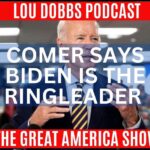 Lou Dobbs Instagram - Oversight Committee Chairman James Comer says there's already more than enough evidence that points to Joe Biden as the ringleader --not just knowing about the racket, not just lying about it, but being the ringleader. Join us today on #TheGreatAmericaShow — LINK IN BIO!