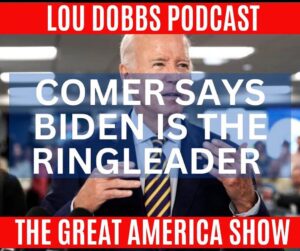 Lou Dobbs Instagram - Oversight Committee Chairman James Comer says there's already more than enough evidence that points to Joe Biden as the ringleader --not just knowing about the racket, not just lying about it, but being the ringleader. Join us today on #TheGreatAmericaShow — LINK IN BIO!