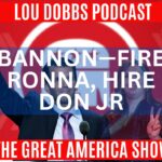 Lou Dobbs Instagram - Steve Bannon says the RNC is a disaster. They’re not raising money and Trump has to call for Ronna to step down. He even has a great replacement for her. Donald Trump Jr knows what his father has given up to run again. Join us on #TheGreatAmericaShow at http://bit.ly/3RdQhUc!