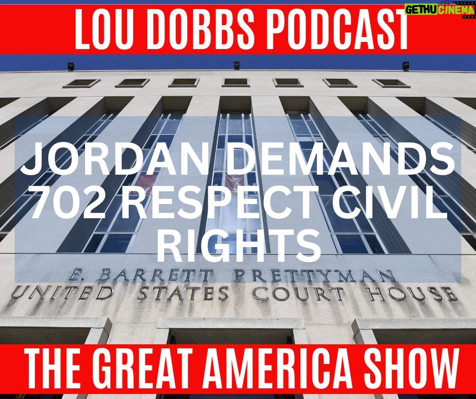 Lou Dobbs Instagram - Chairman Jim Jordan says the FBI has abused many things including the main FISA program. One of the reforms coming from his Committee will allow reps. from Judiciary to be present in the court to watch FISA proceedings. Join us on #TheGreatAmericaShow -- LINK IN BIO!