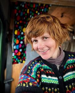 Louise Brealey Instagram - I match my van now. I’m parked in my friend’s drive. They don’t know I’m here. They’re expecting me tomorrow. It’s a big drive. There is a fly in here. Gilbert is sparko. Today has been full of marvels. Cresting the hill down to Robin Hood’s Bay just after dawn, the sea suddenly dark and grand. Following the bright river of road across the moors, rusty bracken, grass brighter green because it’s wet, the way a pebble is before you get it home. A sudden thought. The last time I drove the roads to the beach, I was going to my mama. And I belted out Country Roads all the way. That fly is going to be very annoying. He’s quiet and then he buzzes again, just as you’ve forgotten he’s there. He’s a big fucker. Warkworth, Northumberland