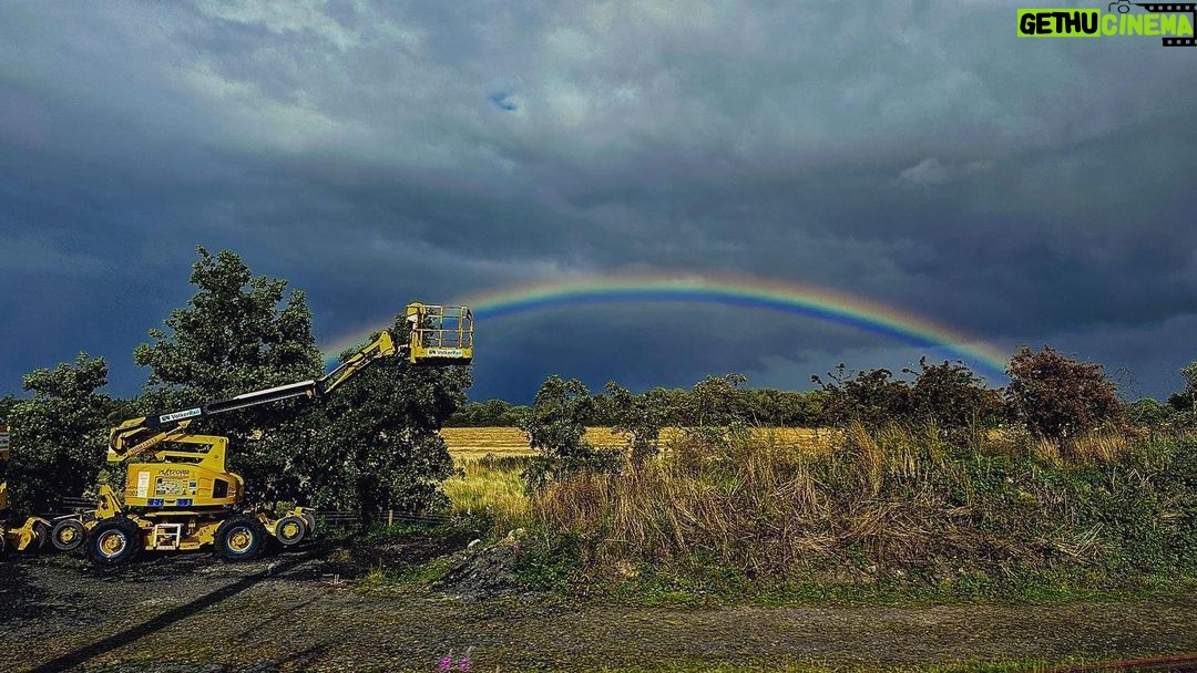 Louise Brealey Instagram - A very rare shot of a rainbow being painted - from the train, somewhere in Northumberland.