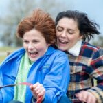 Louise Brealey Instagram - Because I ballsed up the hashtag on my story and wrote Canmes, I’m posting too! Here’s me and @bel_scholey in a still from #chuckchuckbaby. #cannesgreat8 not #canmesgreat8 #♥️