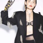 Lucy Hale Instagram - thank you for having me @contentmodemagazine 🖤 Photography: @tylerpatrickkenny Creative Director & Fashion Editor: @deborahfergusonstylist Interview: @hofferch1ck Makeup: @kateleemakeup  Hair: @bridgetbragerhair Manicure: @barbarawarnerbeauty Jewelry: @azzafahmy Special thanks: @theledecompany