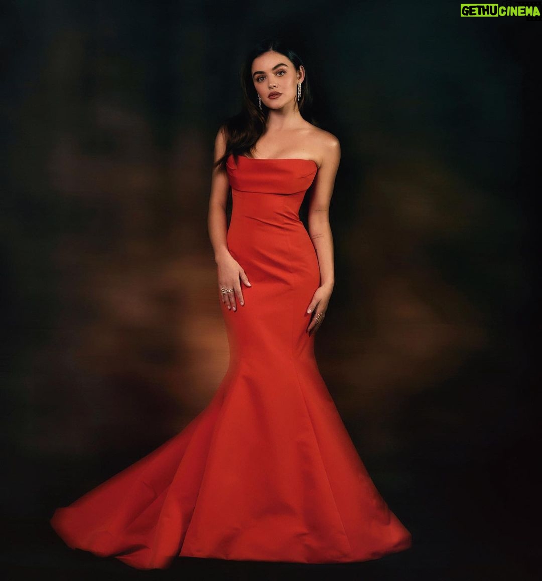 Lucy Hale Instagram - last night at the brilliant @baby2baby gala where they raised 11.8 million dollars for children in poverty. @salmahayek gave a speech that I’ll never forget stating that “all children are our children”. An inspiring room full of generosity! Thank you @moniquelhuillier for having me ♥️ @cibellelevi 📷 @mollyddickson @kdeenihan @kristin_ess @jenna_filingeri