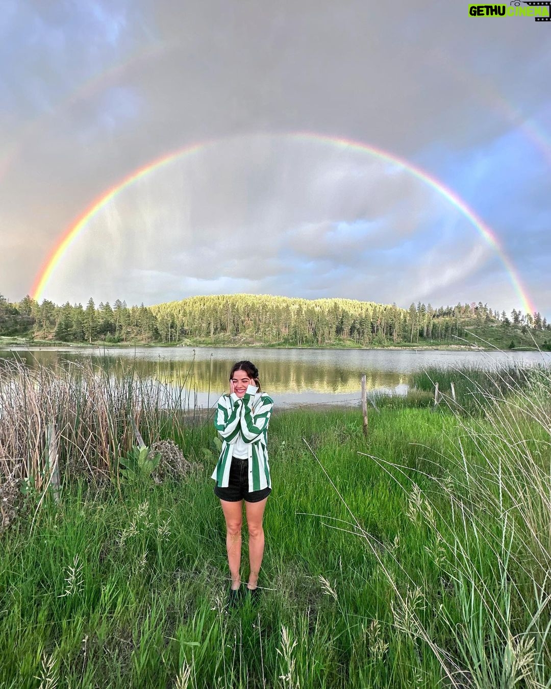 Lucy Hale Instagram - 34 🌈 Thank you all so much for the birthday love! Yesterday I was reminded that sometimes you have to chaotically pull over to the side of the road in one of your favorite places on the planet and risk thorns in your shins and bugs in your eyes, all for the sake of capturing a moment. last year taught me that if I stopped running and started asking the right questions, true answers would follow. While it wasn’t all smiles and rainbows, 33 was hands down the best and most transformative one yet. I am at peace today, knowing that I’m just figuring it out as I go, and sometimes life doesn’t need to be more complicated than that ♥️