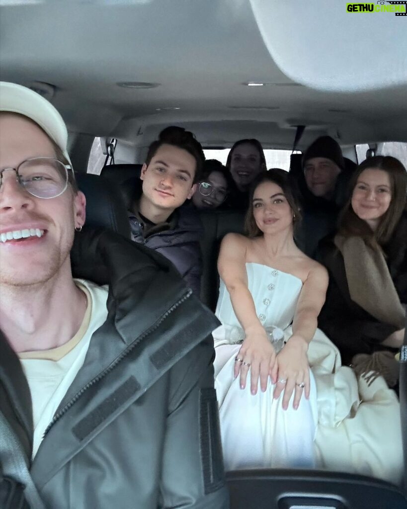 Lucy Hale Instagram - Snow and sprinting and road closures and obviously hearing Nat curse on the Today show at 7am was a highlight. Yesterday was way too fun and I have so much love for these people. And of course, thank you to everyone who came to the screenings! we can’t wait for everyone to see our movie ♥️