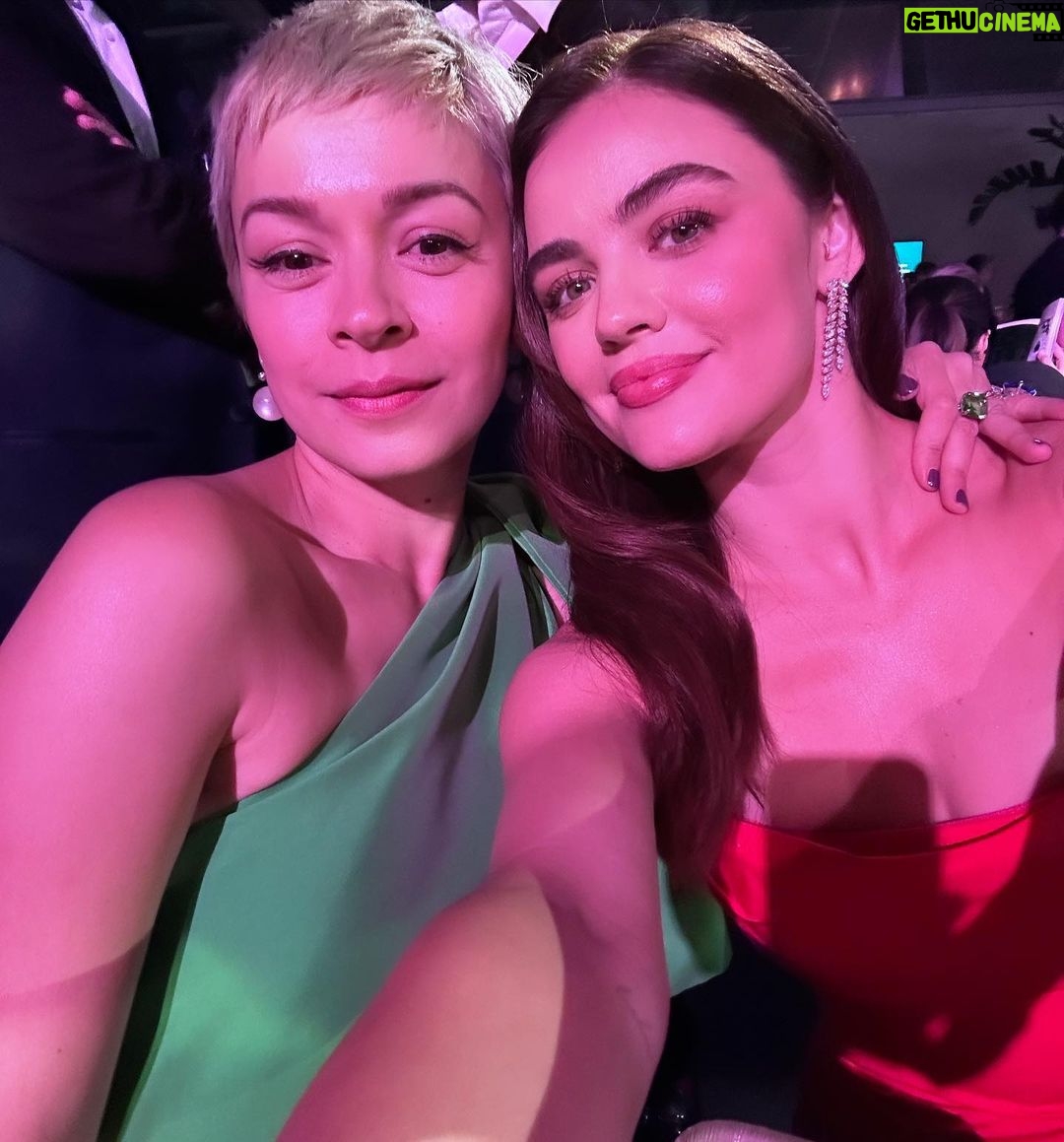 Lucy Hale Instagram - last night at the brilliant @baby2baby gala where they raised 11.8 million dollars for children in poverty. @salmahayek gave a speech that I’ll never forget stating that “all children are our children”. An inspiring room full of generosity! Thank you @moniquelhuillier for having me ♥️ @cibellelevi 📷 @mollyddickson @kdeenihan @kristin_ess @jenna_filingeri