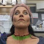 Lucy Lawless Instagram – Ruby loses her head! @ashvsevildead @STARZ #OUCH