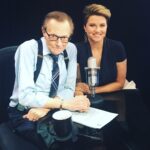 Lucy Lawless Instagram - Once in a while, life gives you an amazing gift. What a pleasure to meet #larryking on #politicking Lucky me!!