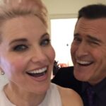 Lucy Lawless Instagram – As you can see, me & #brucecampbell are very excited getting ready for Colbert @thelateshow with #StephenColbert