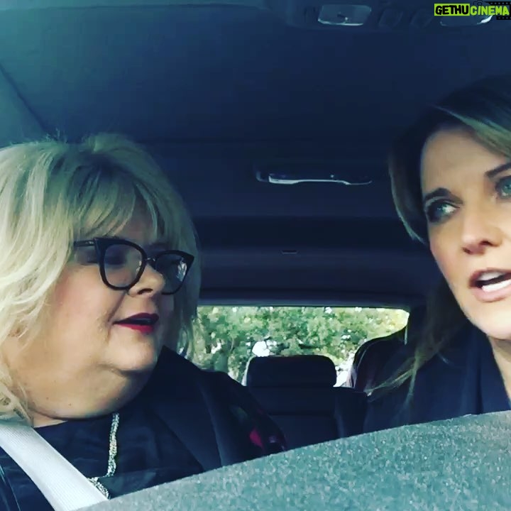 Lucy Lawless Instagram - Me and @magda_szubanski practising our lines for #MLIM in fab #melbourne #kiwiAccent vs. AussieAccent #MYLIFEISMURDER @channel10au