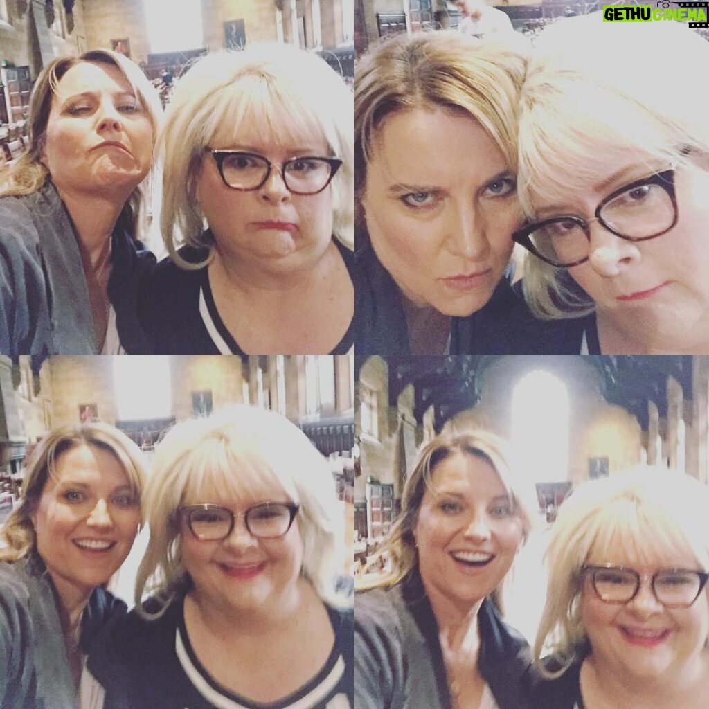 Lucy Lawless Instagram - Me an Mags at #Hogwarts (not really) on set of #MLIM