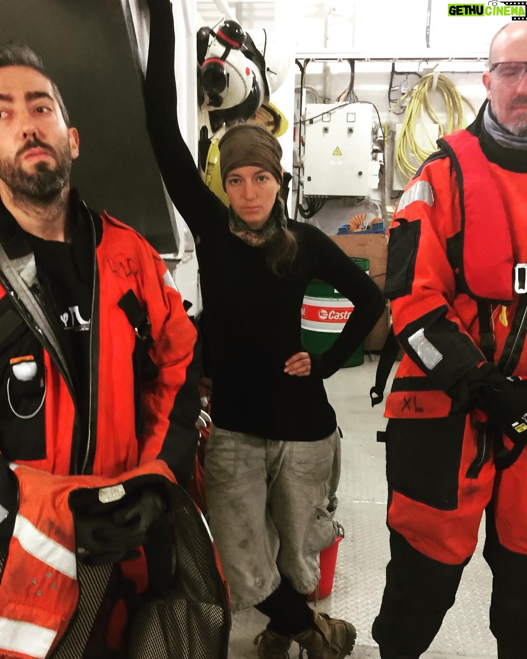 Lucy Lawless Instagram - Miriam @greenpeace #deckhand and garbologist coolest Chicks on Ships are the dirtiest