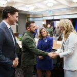 Mélanie Joly Instagram - Canada will support Ukraine in its fight for freedom- for as long as it takes. An honour to welcome President Zelenskyy, @olenazelenska_official and @dmytro_kuleba to 🇨🇦. Together, we're committed to holding the Russian regime to account and Canada is committed to providing long-term support to 🇺🇦 — Le Canada soutiendra l'Ukraine dans sa lutte pour la liberté, aussi longtemps qu'il le faudra. Ce fut un honneur d'accueillir Président Zelenskyy, @olenazelenska_official et @dmytro_kuleba au 🇨🇦. Ensemble, nous nous engageons à demander des comptes au régime russe et le Canada s'engage à fournir un soutien à long terme à l’🇺🇦. Ottawa, Ontario