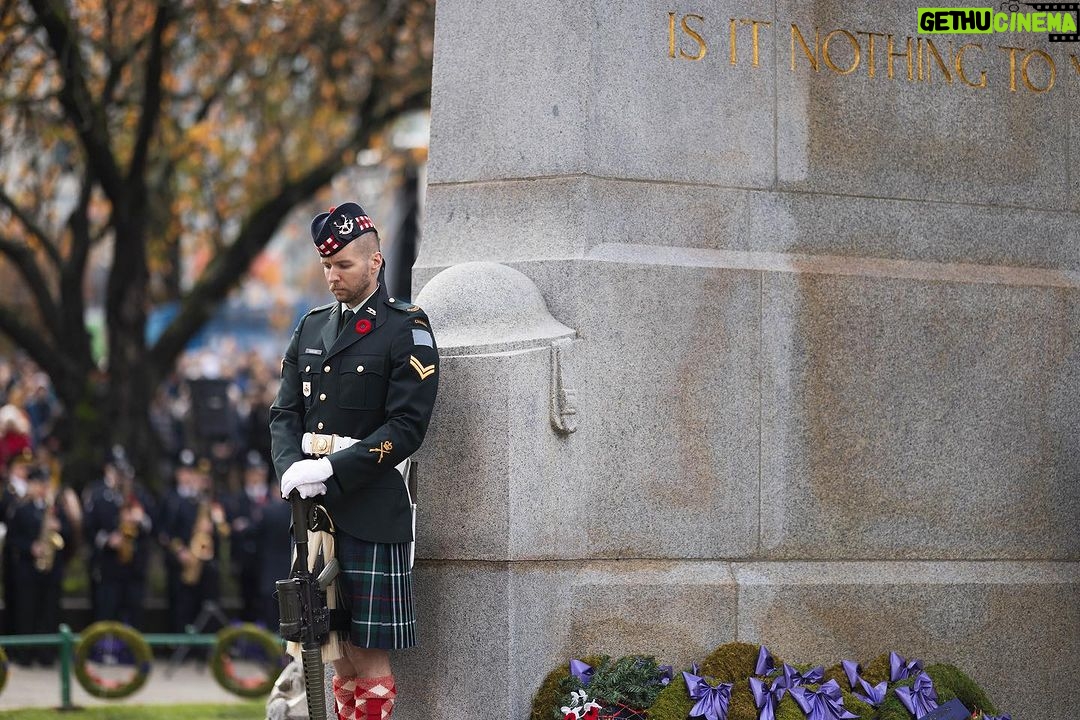 Mélanie Joly Instagram - Serving our country, defending Canadian values across the world, and paying the ultimate sacrifice— that’s what we honour today on Remembrance Day. Here in Vancouver, we’re paying our respects to all who have served and continue to serve. Lest we forget. 🍁🇨🇦 Servir notre pays, défendre les valeurs canadiennes dans le monde entier et consentir le sacrifice ultime, voilà ce que nous honorons aujourd'hui à l'occasion du jour du Souvenir. Ici, à Vancouver, nous rendons hommage à tous ceux qui ont servi et qui continuent de servir. Nous nous souviendrons toujours. #remembranceday #weremember #lestweforget #theyshallnotgrowold #canada #vancouver #bc #britishcolumbia #victorysquare #poppy #canadaremembers #veteransday #veterans #supportourtroops Vancouver, British Columbia