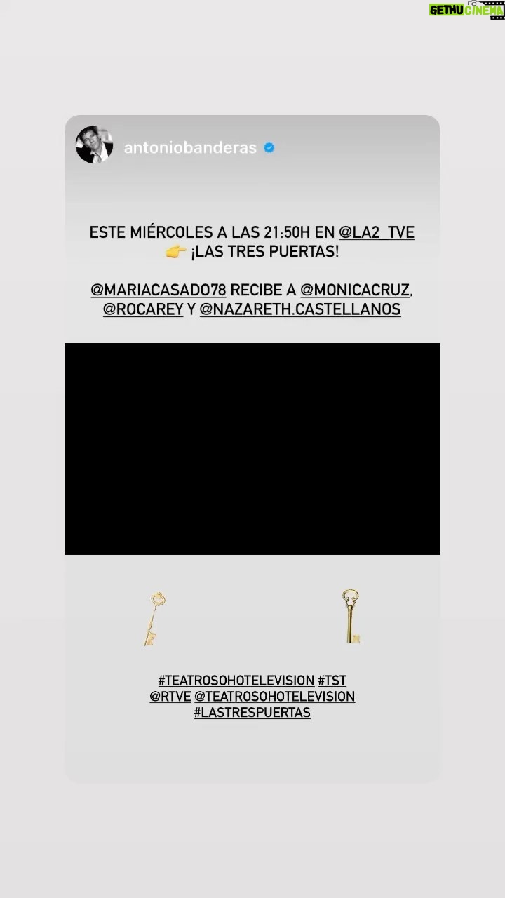 Mónica Cruz Instagram - Gracias @mariacasado78 y @antoniobanderas por esta entrevista,Ha sido un auténtico placer!!Nos vemos este miércoles en #lastrespuertas 😍
