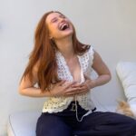 Madelaine Petsch Instagram - Looks like olive learned how to untie my shirts. Outfit @majeparis